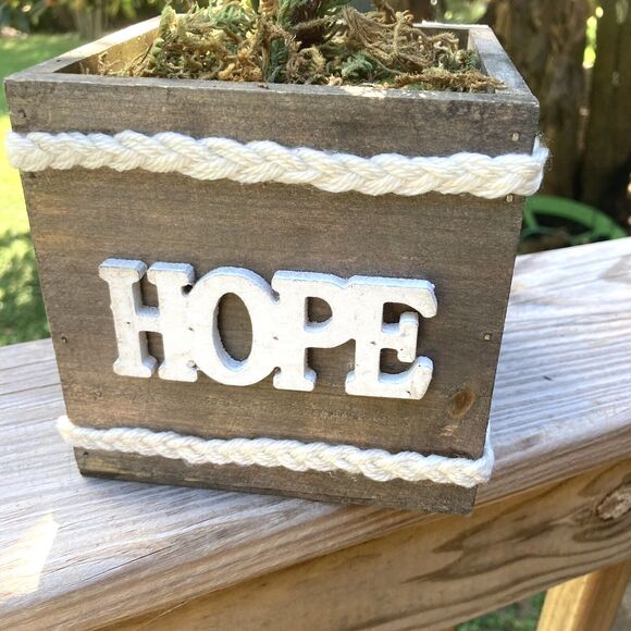 HOPE Artificial Plant Flower Pot Box 5 x 5 x 5 in 22 inches Tall - Picture 3 of 7